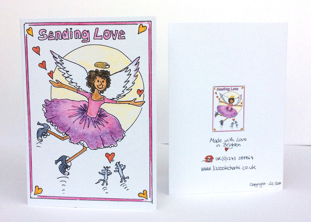 E. "Sending Love" Card (Purple)