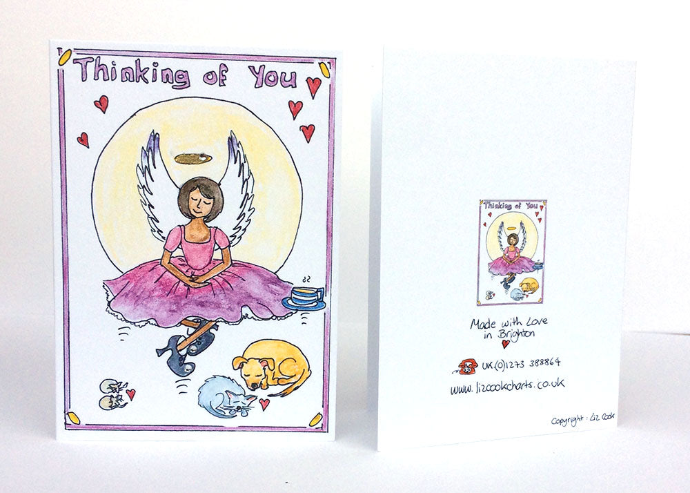 A. "Thinking of you" Card (Purple)